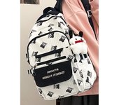 Mochila con estampado de oso para estudiante, mochila para estudiante de secundaria, mochila para estudiante de secundaria verde