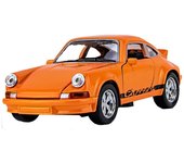 1/36 Porsche Classics Old Car Alloy Simulación de coche Modelo con sonido y luz Metal Diecasts y vehículos de juguete Decoración Niños Juguetes naranja