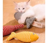 Juguete de pez para gato MADDEN, juguete de hierba gatera, juguete interactivo de simulación de pez para gato, juguete de menta para inquietarse, juguete de peluche para gato y gatito