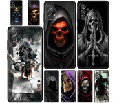 Funda de teléfono con esqueleto de calavera de la muerte para Samsung Galaxy A51 A71 A21S A12 A11 A31 A52 A41 A32 A23 A33 A53 A73 A03S A13 5G Samsung A73 5G