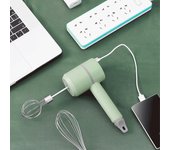 Batidor de huevos eléctrico con carga USB, mezclador portátil, batidor, accesorios