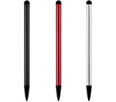 Lápiz óptico de alta calidad para tableta, Samsung, Huawei, Lápiz de pantalla táctil Universal, lápiz capacitivo 2 en 1 para teléfono móvil rojo
