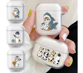 Funda de TPU con dibujos animados de gato divertido para fundas de Airpod Air Apple Pro 3 para 2 3. ° Pods, funda transparente y bonita para AirPods Airpods 1 2