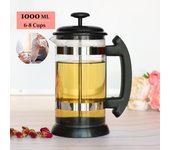 Prensa Francesa para café/té, cafetera, tetera, termo de vidrio de acero inoxidable de 1000ML, herramientas de Barista amarillo claro