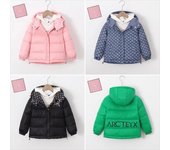Chaqueta de plumón para niños Chaqueta cálida informal de invierno con capucha de doble cara para niños y niñas 110cm