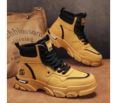 Botas de moto de moda para hombre, botas cortas de trabajo de moda británica de invierno 2024, zapatos casuales deportivos de montañismo al aire libre de moda 39