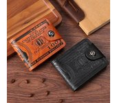 Carteras para Hombre con patrón de 100 dólares estadounidenses, Cartera de cuero con cerrojo para Hombre con tarjetero con cremallera, monedero con bolsillo para monedas, Cartera para Hombre negro