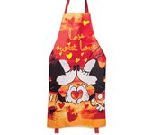 Disney [A2006] - Delantal de algodón de diseño naranja 'Mickey & Minnie' (Amor dulce amor) - 88x60cm naranja