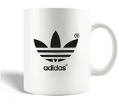 Mug en Céramique logo Adidas Noire Marque de Mode