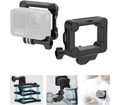Soporte magnético para GoPro CCOKA, soporte de liberación rápida para cámara de acción, fácil de colocar para grabar vlogs, GoPro Action 2, bicicleta, coche y ropa. negro