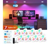 Luces de techo inteligentes Tuya WiFi ZigBee3.0 Foco empotrable LED Downlights Lámparas RGB Alexa Control Bluetooth Alexa Google Home 5W