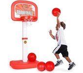 Canasta de baloncesto para piscina para niños de 4 a 5 años, altura ajustable, resistente al agua, con juego de 2 pelotas azul