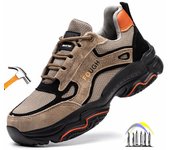 Zapatos de trabajo ligeros, botas antipuñaladas para el trabajo, zapatillas de trabajo para hombres, zapatos con punta de acero, zapatos de seguridad para hombres, zapatos indestructibles para hombres, regalo 36