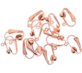 Convertidor de pendientes Clipon de 12 piezas con hallazgos de bricolaje de bucle abierto Oro rosa as described oro rosa