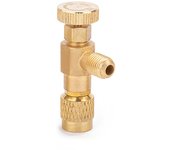 Válvula de carga de refrigerante R22, válvulas de control de flujo de cobre de 1/4 - 1/4 , seguridad de cobre y flúor for R410a