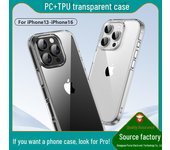 Funda transparente 2 en 1 con ventana grande para iPhone 14 Pro Max de Apple Make-to-order-1k+