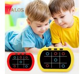Consola de juegos de rompecabezas portátil 5 en 1, juego de viaje portátil para el crecimiento educativo y de la memoria, juegos de mesa para adultos y niños amarillo