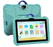 Tableta para niños de 7 pulgadas, 5G, WiFi, para estudio, educación, Octa Core, 4GB de RAM, 64GB de ROM, WiFi, con Estuche portátil, 2024 Standard azul