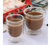 Taza de Espresso Vaso Térmico Vasos para Té Leche Bebida Caneca Soplado a Mano Doble Pared Whey Protein Tazas Taza de Café Nespresso 350ml puro
