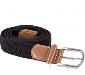 K-UP Cinturón elástico trenzado unisex para adultos One Size negro