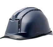 Casco de trabajo de PC con orificios de ventilación, visera transparente SC19PCLV RA3 UP4 Wind Flow [Midori Anzen] azul marino/ahumado