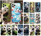 Linda funda de teléfono Panda para iPhone Samsung Galaxy Redmi Xiaomi Oppo OnePlus Note SA 7 8 9 10 11 12 13 14 20 21 22 23 53 54 Pro Max Plus Ultra TPU suave iPhone 6 or 6S