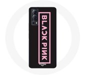 Coque pour Vivo Y72 Blackpink Groupe de K-pop Logo Rose Fond Noir