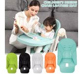 Funda de cuero sintético para silla de comedor de bebé, cojín de cuero para niños, funda de cuero para silla de comedor de bebé con funda de asiento acolchada, accesorios color rosa