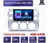 Reproductor multimedia para coche Android 2 Din para Toyota FJ Cruiser 2007-2013, unidad principal estéreo Carplay, navegación GPS, Bluetooth, WIFI, 4 + 64 GB 2+32GB