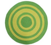 Tapis - THE DECO FACTORY - TAM TAM - Coton - Rond - Vert/Jaune - Classique