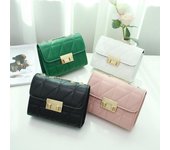 Nuevo bolso cuadrado pequeño para mujer, con textura, bolso de hombro de moda, bolso para teléfono móvil blanco