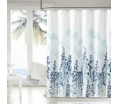 Cortina de ducha floral Cortina de ducha de tela impermeable 180*180 cm con 12 ganchos para el baño del hotel en casa 180*180cm azul