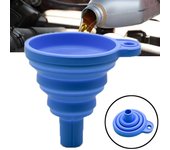 Embudo de motor de coche Universal de silicona embudo para líquidos lavadora cambio de fluido plegable portátil Auto motor aceite gasolina cambio embudo Small color rosa