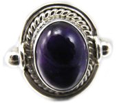 Bague Argent 'Charmes' améthyste 52