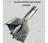 Recortador de pelo de nariz para hombres y mujeres, cortapelos de nariz Manual portátil, de acero inoxidable, lavable y plata