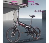 Bicicleta eléctrica plegable para montaña, todoterreno y urbana, modelo 2025, RANDRIDE YA20, 500 W, 48 V, 12,8 AH, CST. negro