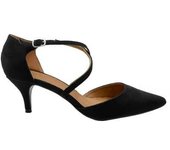 ¿Dónde está eso de los zapatos de tacón de gatito con correa cruzada de gamuza Kennedi para mujer/señoras? 7 UK