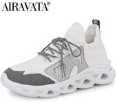 Zapatillas deportivas de hombre, zapatillas deportivas informales, transpirables, a la moda, para correr, tenis 39 blanco