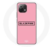 Funda para Xiaomi Mi 11 Lite con el logotipo del grupo K-pop Blackpink y fondo rosa