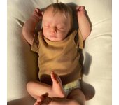 BZDOLL 45CM 3D-pintura piel suave silicona Reborn niño muñeca de juguete para niña como cuerpo de tela Real de 19 pulgadas durmiendo vivo vaso vena 47cm 3D-paint Skin Doll
