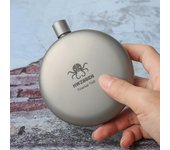 Frasco de titanio a prueba de fugas de 170ml, frasco de vino para whisky y Alcohol para viajes de mochilero y acampada al aire libre 170ml