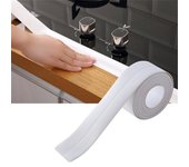 Cinta de sellado para fregadero de baño, autoadhesiva de PVC blanca, pegatina de pared impermeable para baño y cocina 3.2m by 2.2cm color rosa
