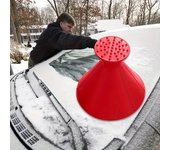 1 pieza/2 piezas de embudo de aceite para raspar hielo mágico para parabrisas de coche, pala para nieve, herramienta para quitar hielo en invierno, accesorios para coche, herramienta multifuncional para hielo y nieve 2pcs rojo