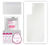 apgo Protective Skin Sticker for the back compatible with Samsung Galaxy S21 Plus 5G, Wrap Film, Foil, Vinyl - Pattern Matte Transparent