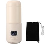 Hervidor eléctrico de viaje inalámbrico, 18000 mAh, recargable, 400 ml, 55 °C, calentamiento rápido, agua caliente para viajes.