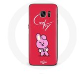 Funda para Samsung Galaxy S6 BTS Bangtan Boys BT21 Cooky Fondo Rojo