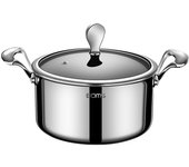 Cacerola para leche de acero inoxidable 316L con tapa, utensilios de cocina, olla para sopa multiusos, olla pequeña para cocinar con mango de madera 1600ML