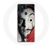 Coque Samsung Galaxy A21S La casa de papel Berlin Masque Split