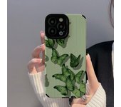 Funda de teléfono con mariposa verde para iPhone 14 Pro Max 13 11 12, protección de cámara, parachoques a prueba de golpes para iPhone Xr X Xs 7 8 Plus iphone 6s 6