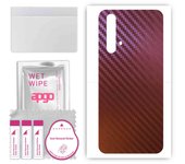 apgo skin sticker film foil vinyl for the BACK compatible with Realme X50 5G, scratch-resistant, easy to install - Carbon Chameleon CAKA5